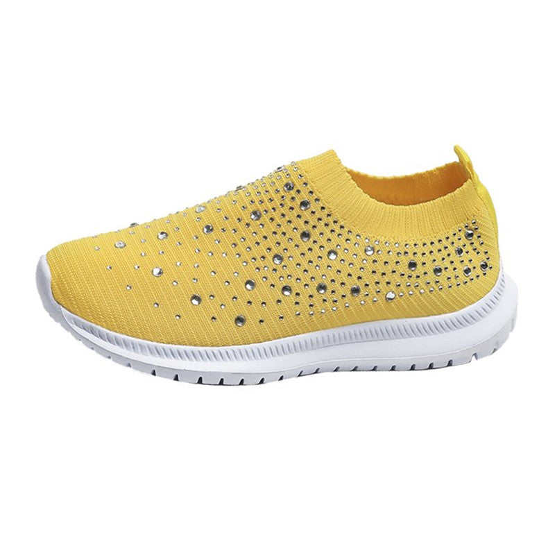 Women's Colorblock Mesh Breathable Sneakers Lightweight Lace-Up Low Top Platform Shoes Comfortable Fabric Inner Sequin Embellishment