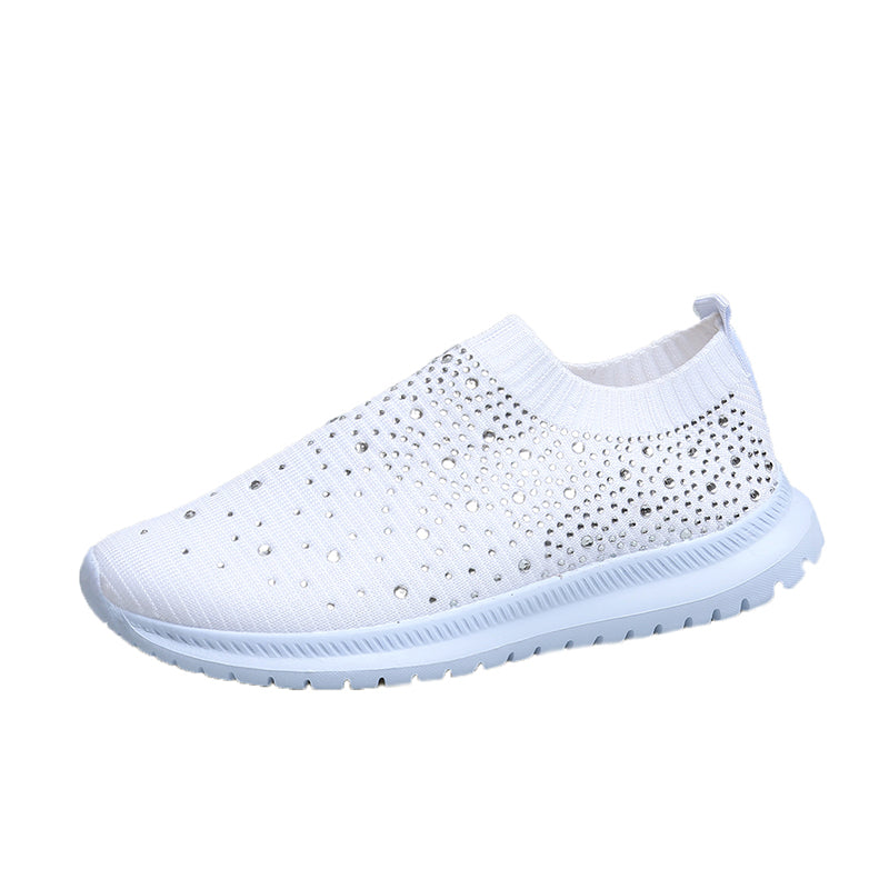 Women's Colorblock Mesh Breathable Sneakers Lightweight Lace-Up Low Top Platform Shoes Comfortable Fabric Inner Sequin Embellishment