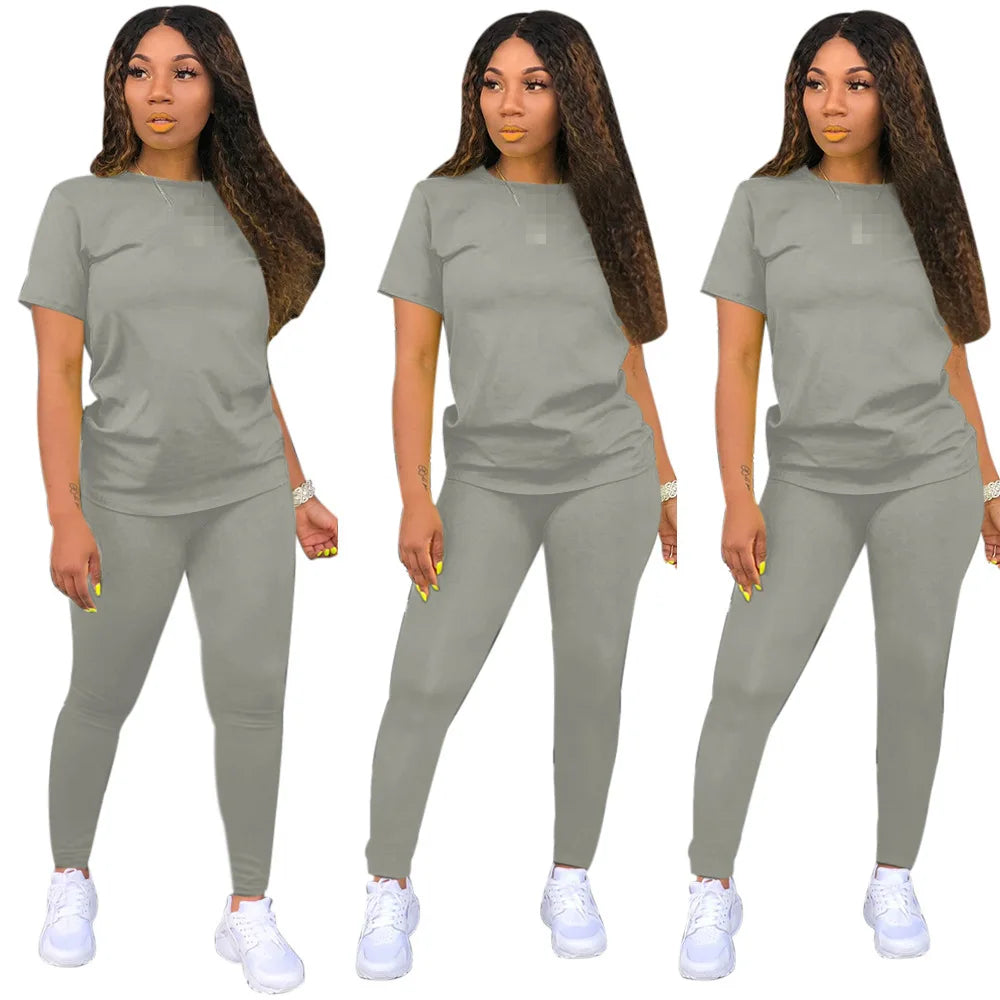 Two Piece Set Women 2 Piece Set Women Outfits Tracksuit Fall Clothes for Female 2020 2 Pieces Sets T Shirts Pants Outfits