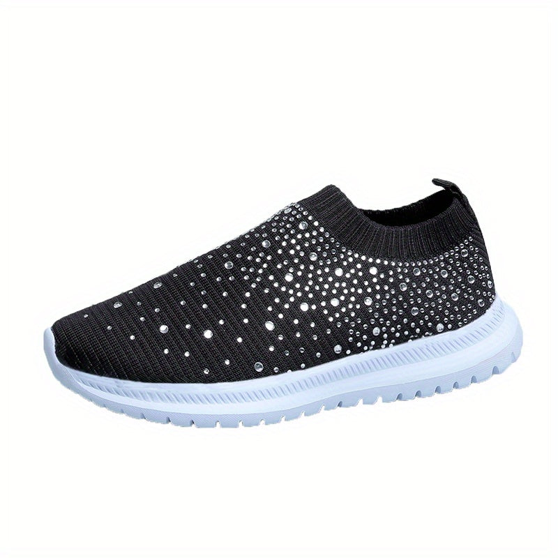 Women's Colorblock Mesh Breathable Sneakers Lightweight Lace-Up Low Top Platform Shoes Comfortable Fabric Inner Sequin Embellishment