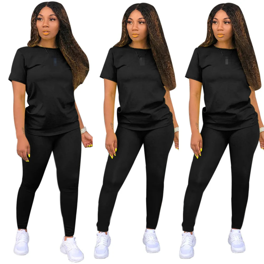 Two Piece Set Women 2 Piece Set Women Outfits Tracksuit Fall Clothes for Female 2020 2 Pieces Sets T Shirts Pants Outfits