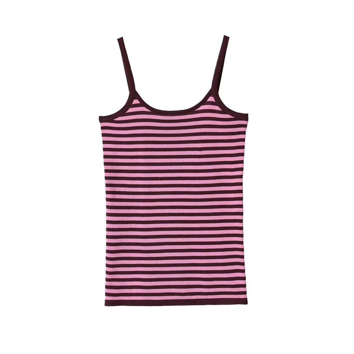 Spicy girl striped knitted camisole top