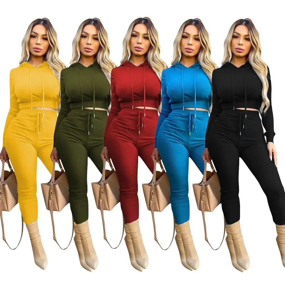 Two Piece Outfits for Women Winter Clothes Tracksuit Women 2 Piece Sets Outfits Long Sleeve Seatshirt Pants
