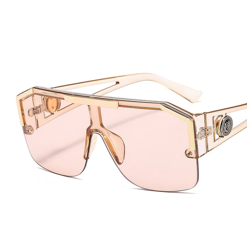 ZLY 2020 New Shield Sunglasses Men Women Fashion Color Lens Alloy Frame High Quality Rectangle Brand Designer Sunglasses UV400