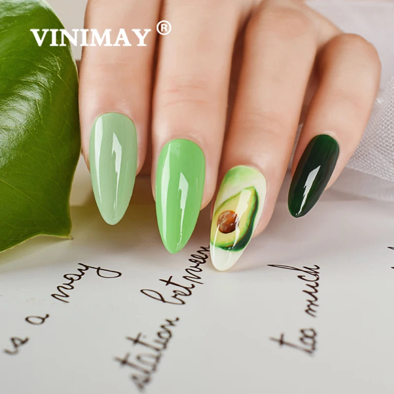 VINIMAY 18 Color Green Gel Nail Polish UV Nail Gel Lak Primer Soak Off Nail Art Design Lacque Nail Gel Varnish Gelpolish