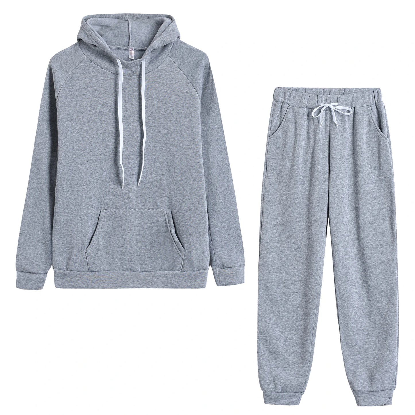 Women Hoodies Two Piece Sets Autumn Winte Cartoon Printed Sweatshirt+Sports Pants Tracksuit Femme Running Hoodie and Jogger Set