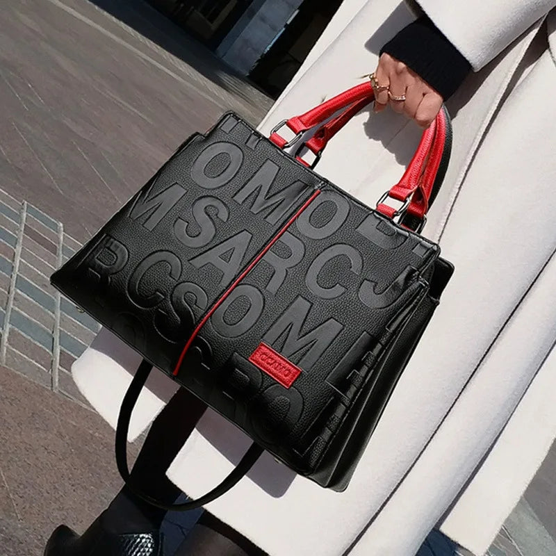 Luxury Designer PU Leather Casual Crossbody Bag for Women Ladies Large Capacity Travel Shoulder Handbag