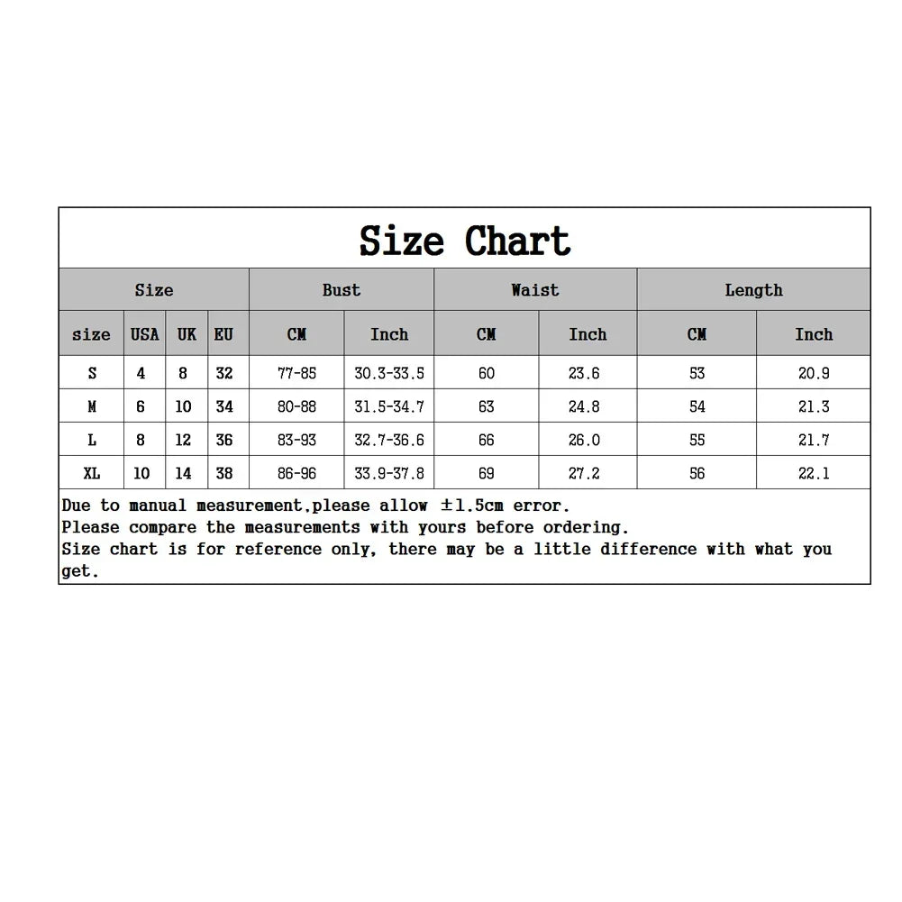 Women's loungewear size chart with bust, waist, and length measurements in cm and inches.