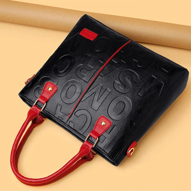 Luxury Designer PU Leather Casual Crossbody Bag for Women Ladies Large Capacity Travel Shoulder Handbag