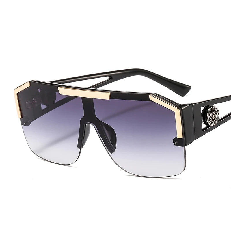 ZLY 2020 New Shield Sunglasses Men Women Fashion Color Lens Alloy Frame High Quality Rectangle Brand Designer Sunglasses UV400
