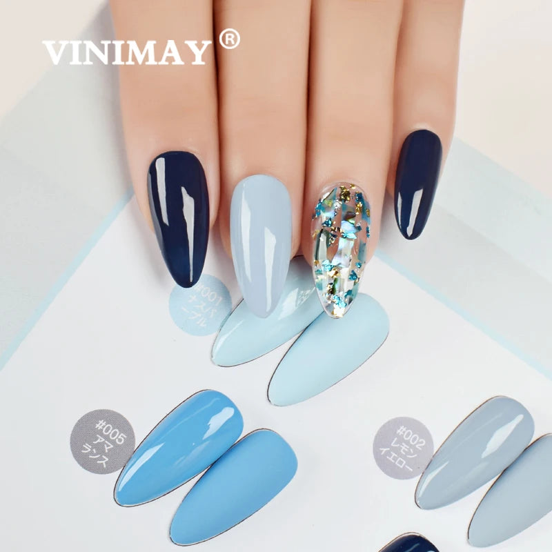 VINIMAY 18 Color Jeans Blue Gel Nail Polish Varnish Nail UV Soak Off Gellak Gelpolish Nail Art Primer Manicure Nails Gel Lacque