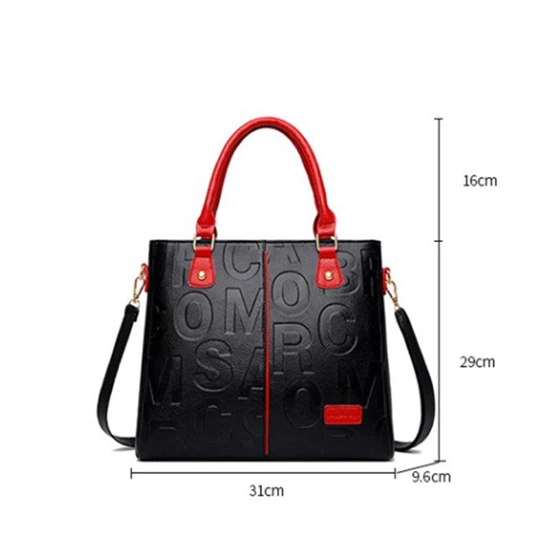 Luxury Designer PU Leather Casual Crossbody Bag for Women Ladies Large Capacity Travel Shoulder Handbag