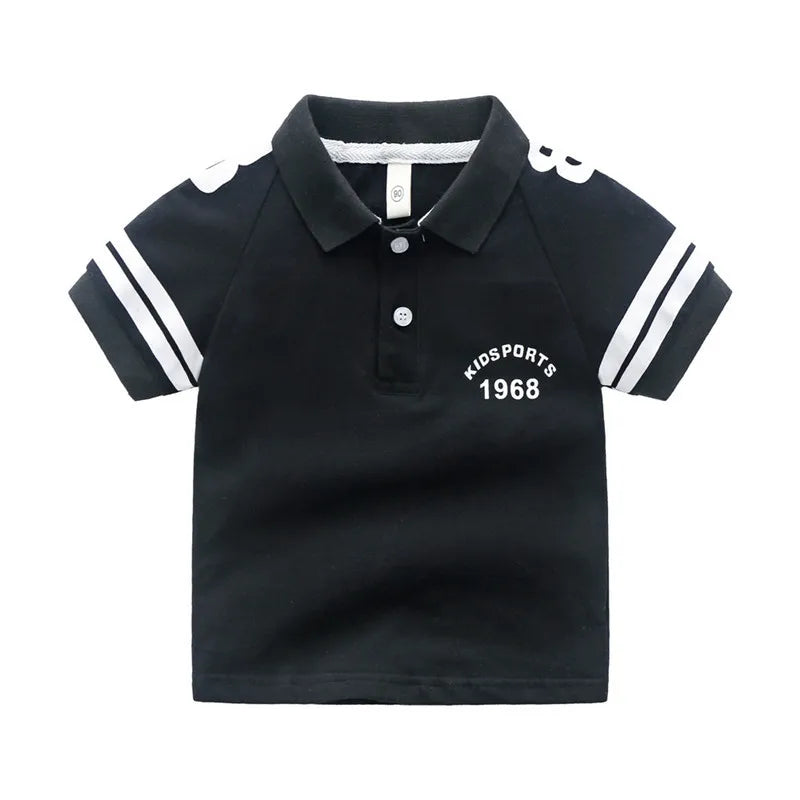 Elegant Summer Children Shirt High Quality Boys Tshirts Cotton Fabric Tops Tees Kids Clothes