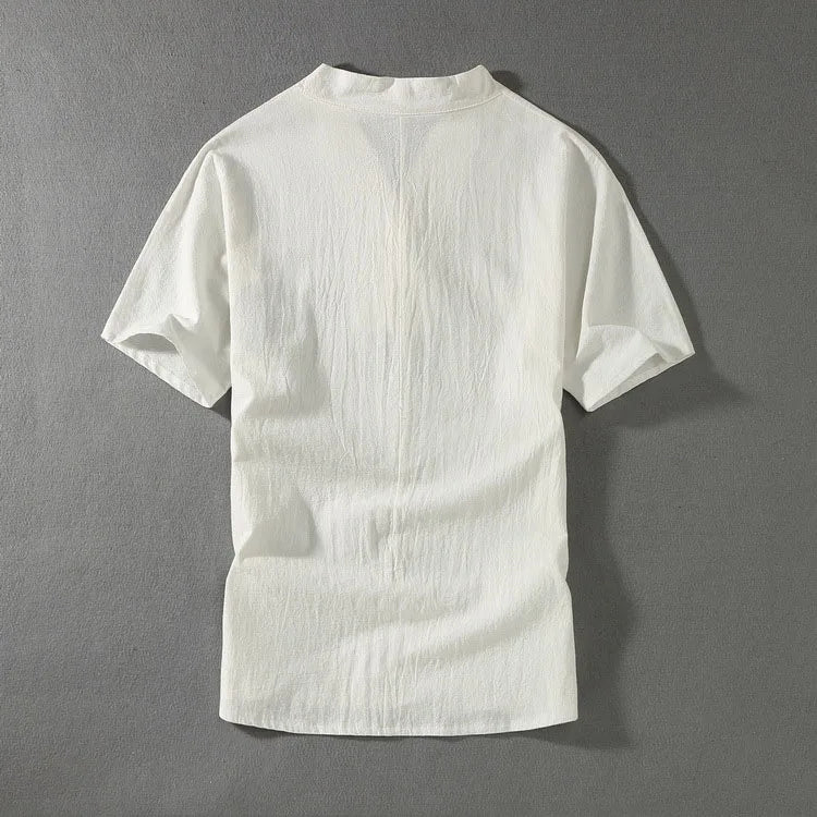 Men's Clothing Large Size New Summer Suit Linen t-shirt Fashion Male Set Size 8XL 9XL plus Two Pieces