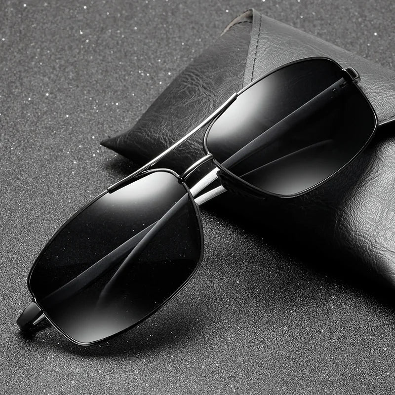 Men Polarized Sunglasses Classic Driving Fishing Sun Glasses Luxury Metal Designer Sunglasses For Man Black Eyewear Oculos Gafas