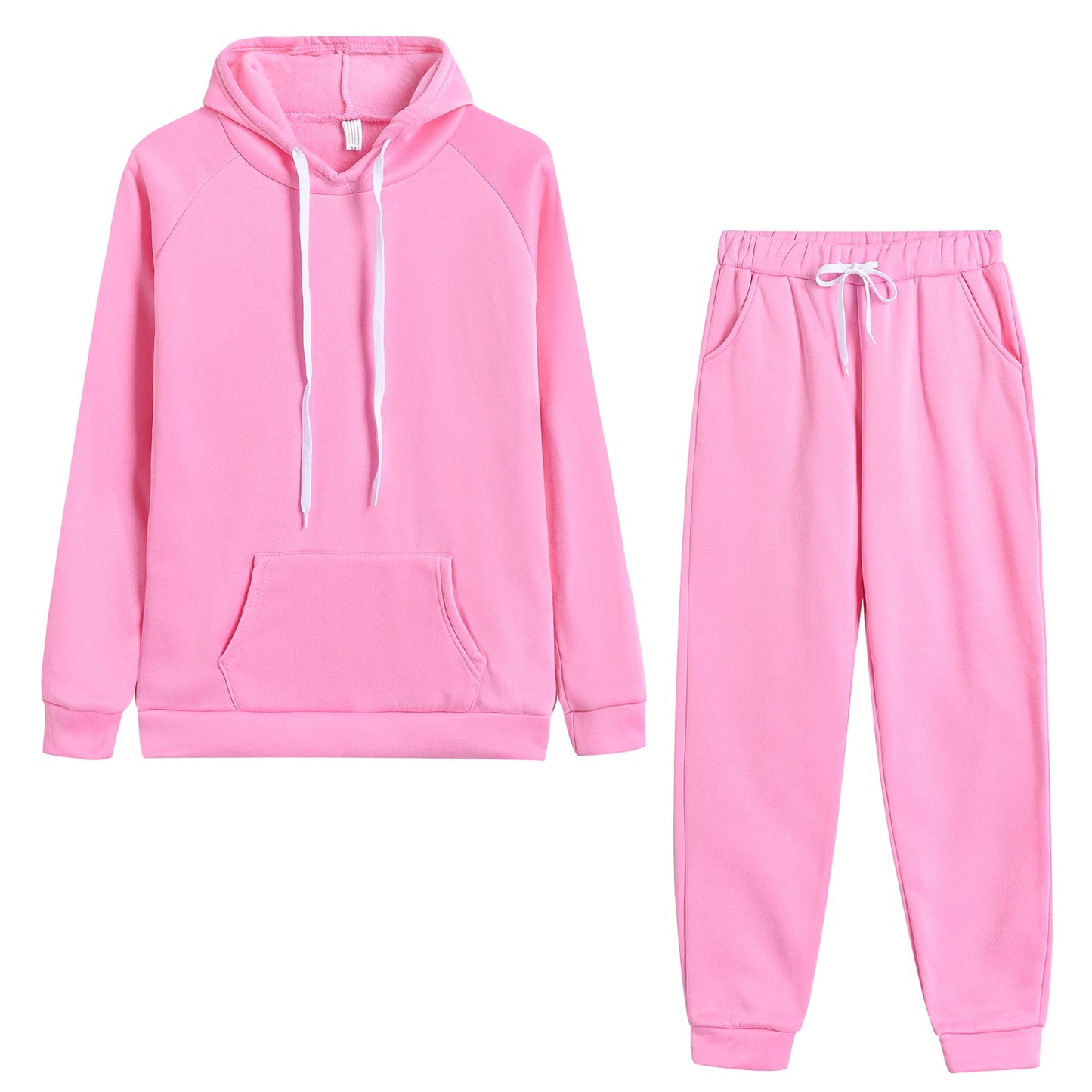 Women Hoodies Two Piece Sets Autumn Winte Cartoon Printed Sweatshirt+Sports Pants Tracksuit Femme Running Hoodie and Jogger Set