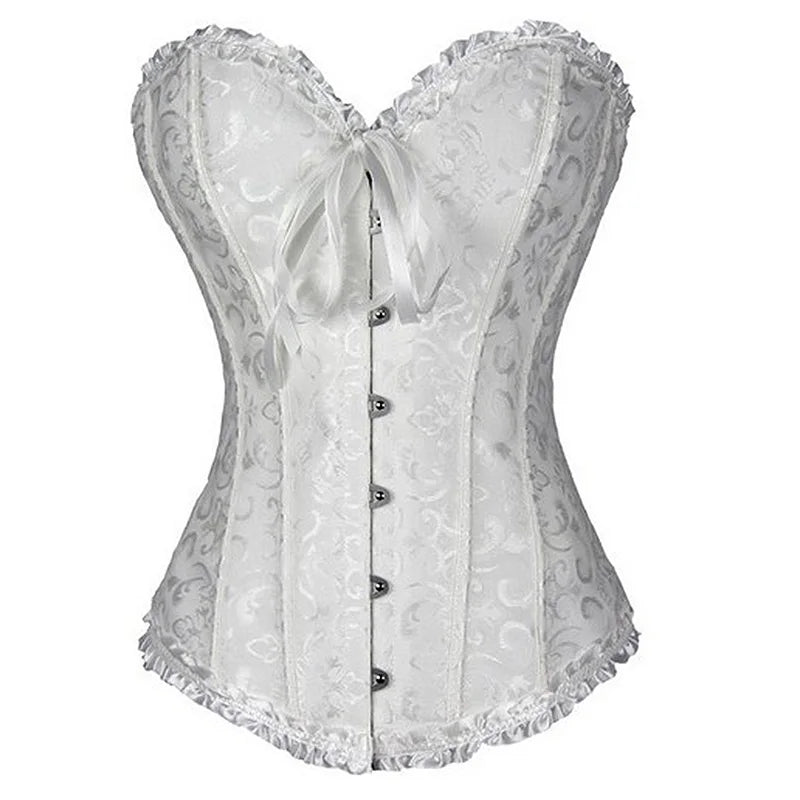 Miss Moly Brown Sexy Corsets and bustiers Steampunk Corset Top Waist Tummyr Gothic Clothing Corselet Brocade Zip Patchwork S-2XL