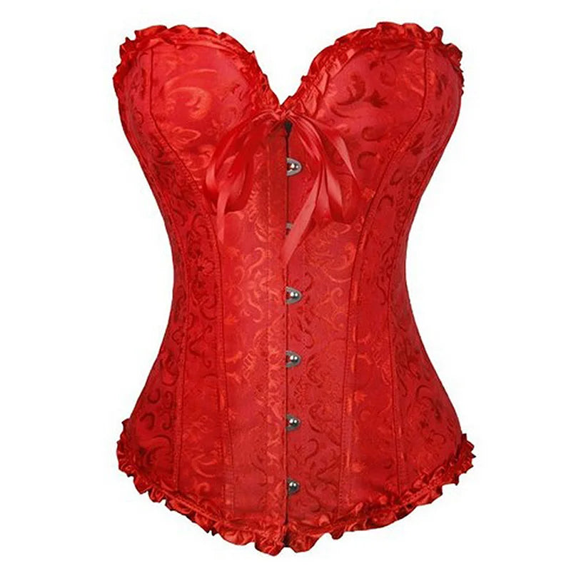 Miss Moly Brown Sexy Corsets and bustiers Steampunk Corset Top Waist Tummyr Gothic Clothing Corselet Brocade Zip Patchwork S-2XL
