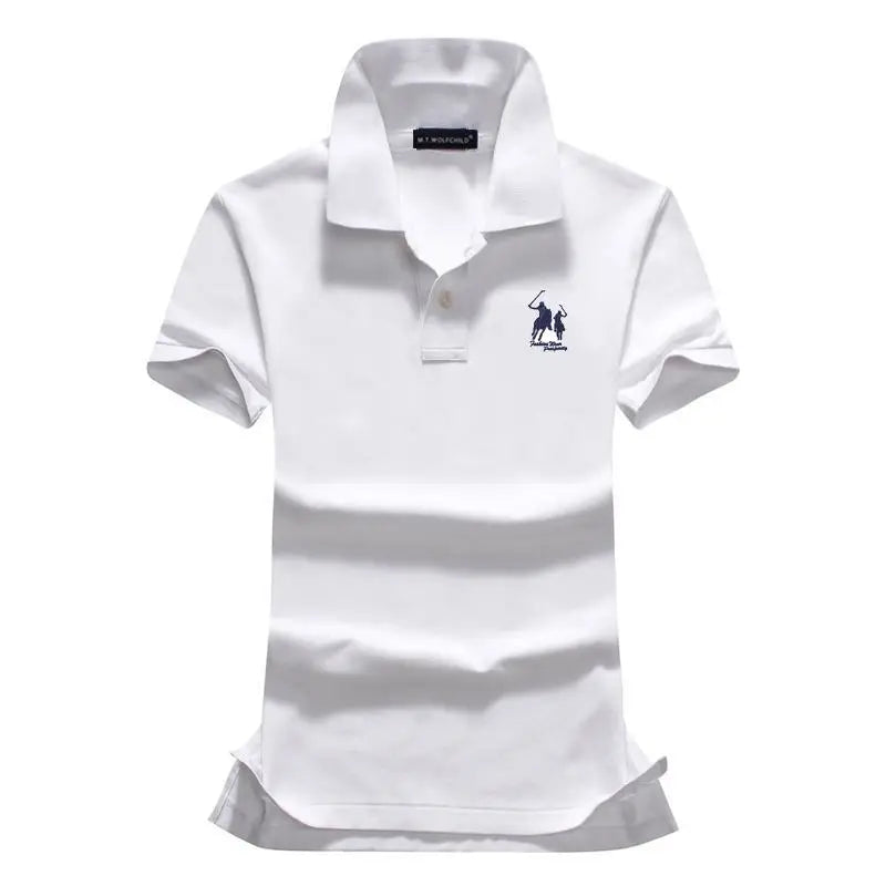 Fashion 2021 New Womens Brand Big Horse Short Sleeve Polos Shirts Casual Womens cotton Polos Shirts Slim Lady Tops