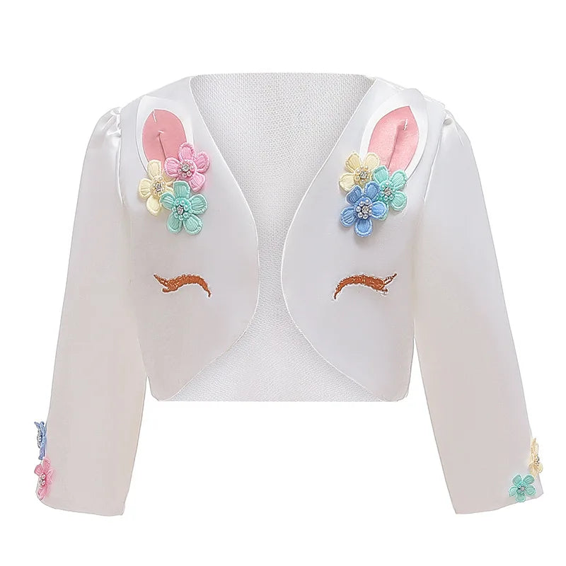 Baby Girls Unicorn Tutu Dress Pastel Rainbow Princess Girls Birthday Party Dress Children Kids Halloween Unicorn Perform Costume