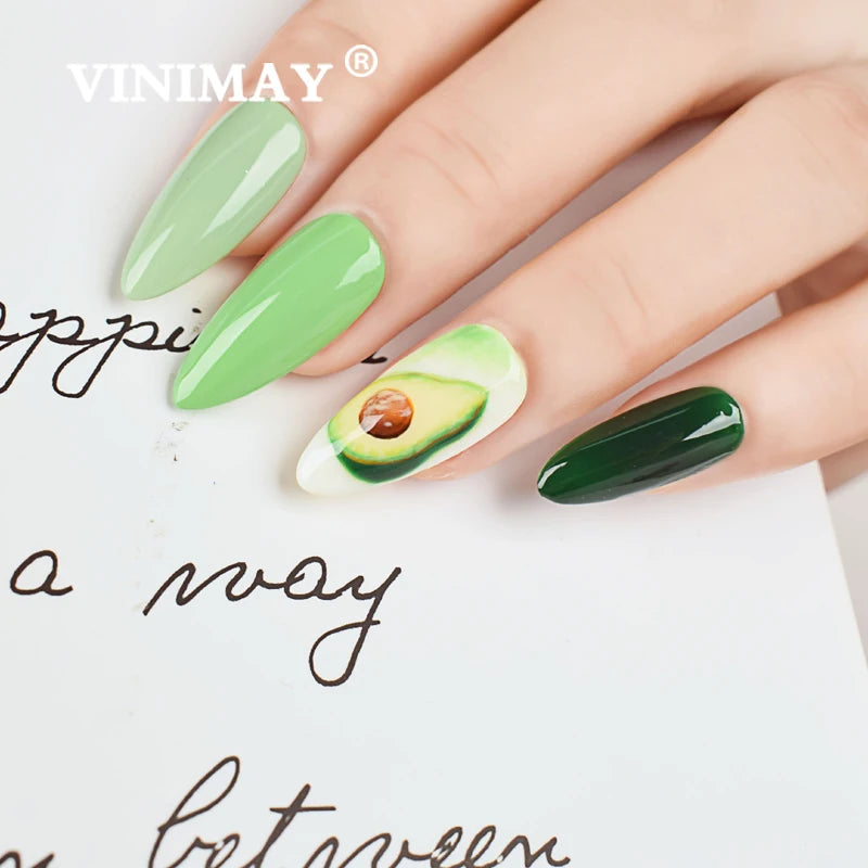 VINIMAY 18 Color Green Gel Nail Polish UV Nail Gel Lak Primer Soak Off Nail Art Design Lacque Nail Gel Varnish Gelpolish