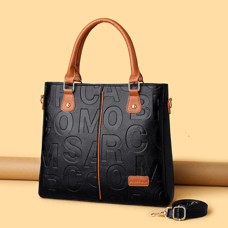 Luxury Designer PU Leather Casual Crossbody Bag for Women Ladies Large Capacity Travel Shoulder Handbag