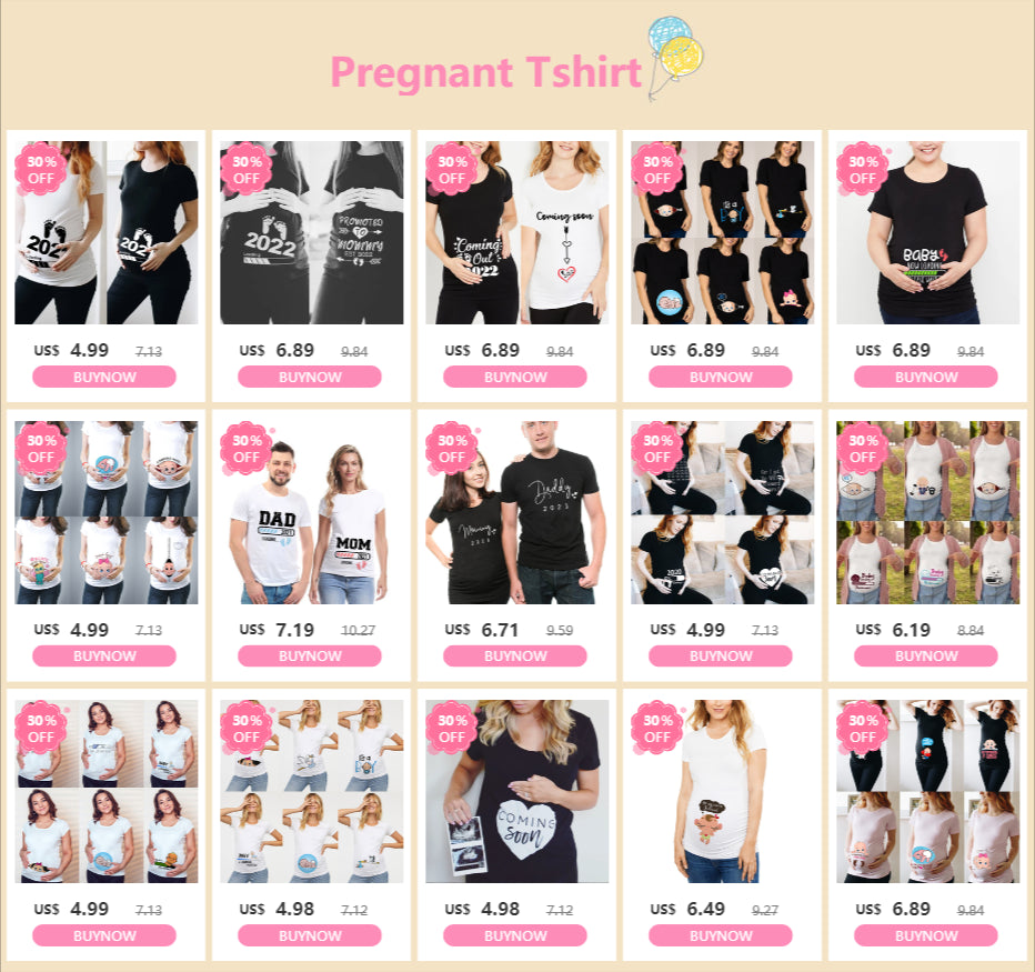 Casual Maternity Short Sleeve T-Shirt for Pregnant Women Eye Catching Graphic Design Summer Casual Top