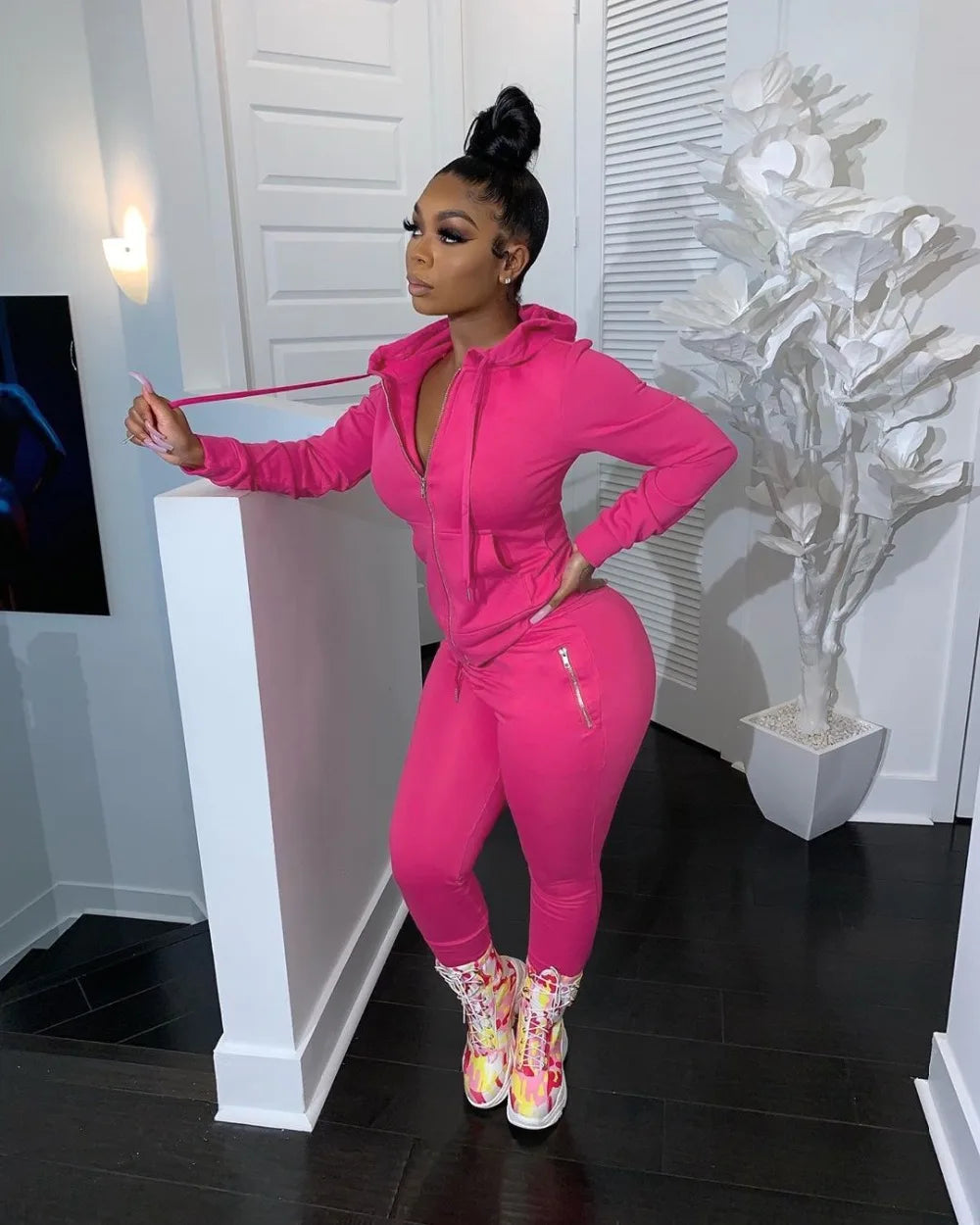 2 piece set women outfits tracksuit long sleeve sweatshirt pants two piece set fall clothes for women hooded outfits wholesale