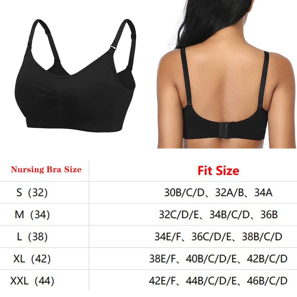 Womens Maternity Nursing Bra Maternal Seamless Clip Down Push Up Sleeping Bralette for Breastfeeding Underwear
