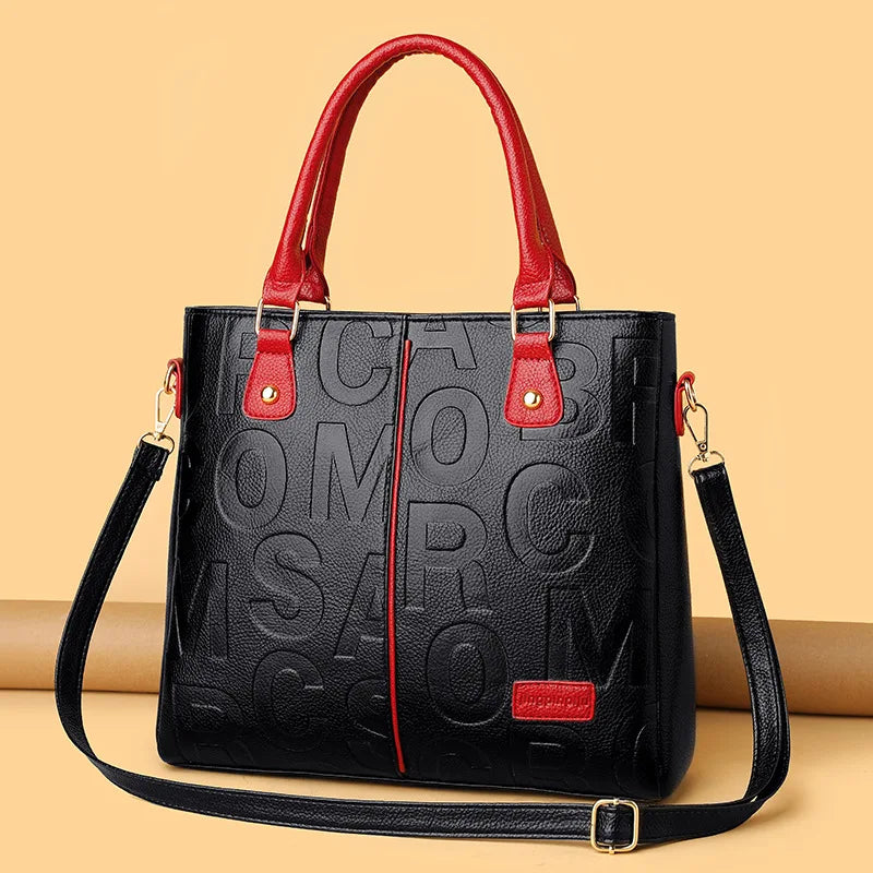 Luxury Designer PU Leather Casual Crossbody Bag for Women Ladies Large Capacity Travel Shoulder Handbag