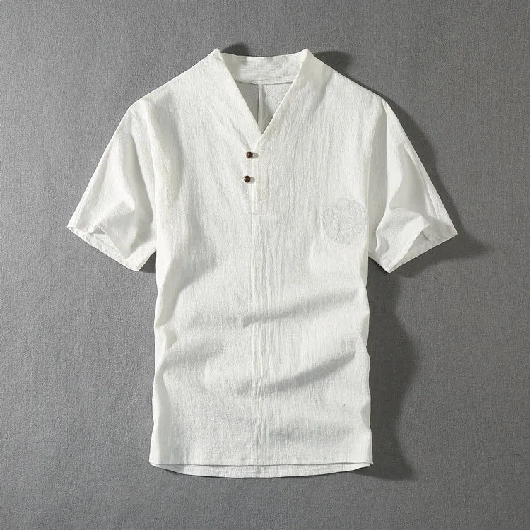 Men's Clothing Large Size New Summer Suit Linen t-shirt Fashion Male Set Size 8XL 9XL plus Two Pieces
