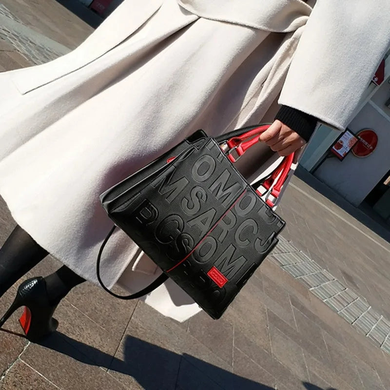 Luxury Designer PU Leather Casual Crossbody Bag for Women Ladies Large Capacity Travel Shoulder Handbag