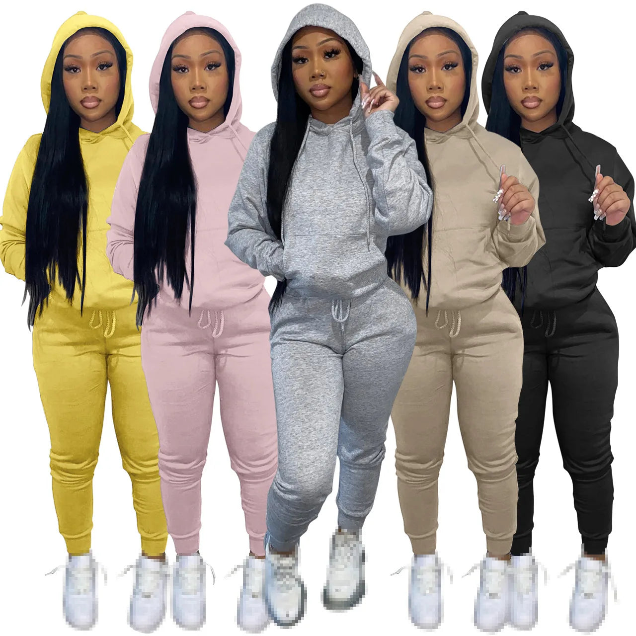 Women's 2-Piece Fall Outfit Set: Stylish Tracksuits and Sweatpants for Wholesale