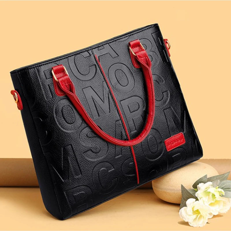 Luxury Designer PU Leather Casual Crossbody Bag for Women Ladies Large Capacity Travel Shoulder Handbag