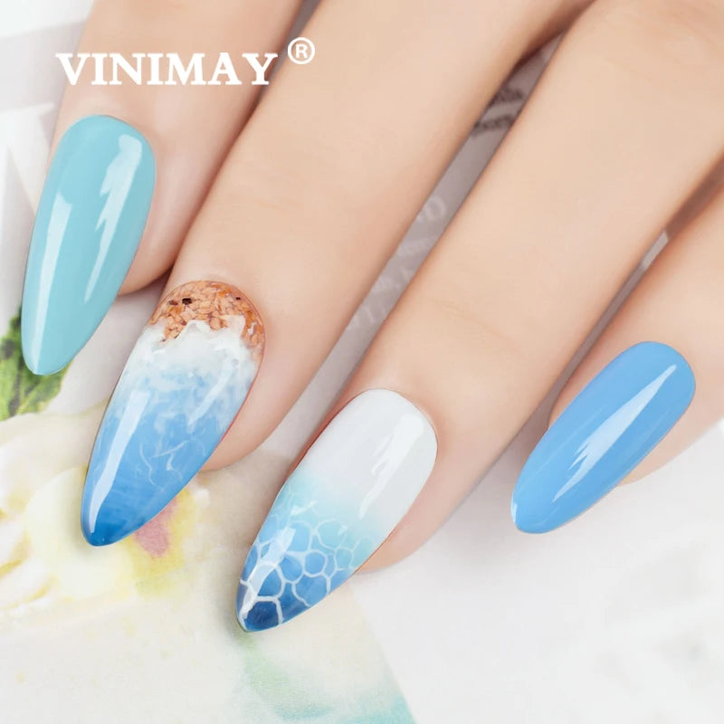 VINIMAY 18 Color Jeans Blue Gel Nail Polish Varnish Nail UV Soak Off Gellak Gelpolish Nail Art Primer Manicure Nails Gel Lacque
