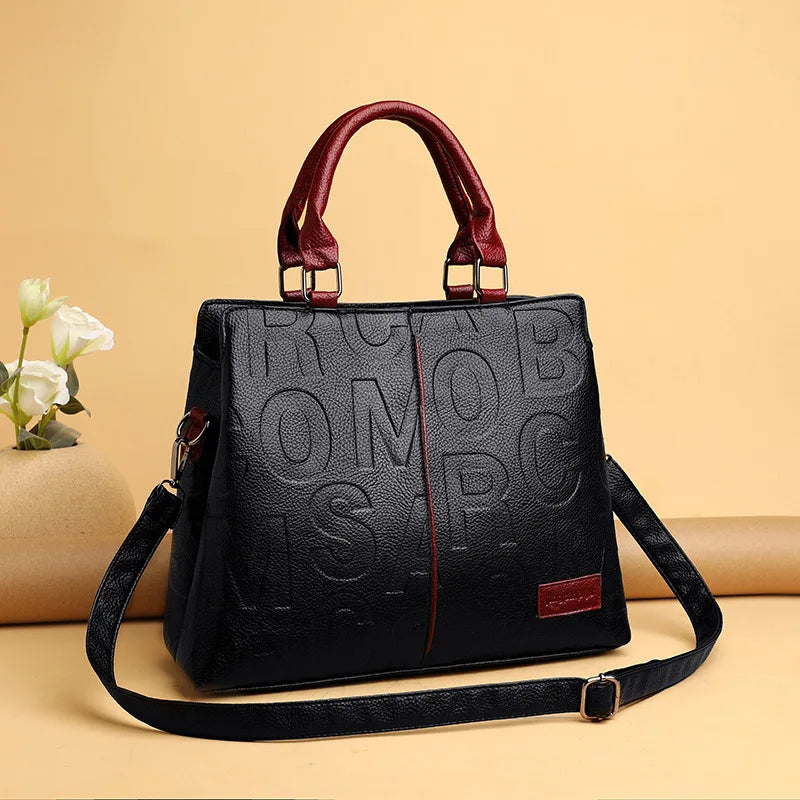 Luxury Designer PU Leather Casual Crossbody Bag for Women Ladies Large Capacity Travel Shoulder Handbag