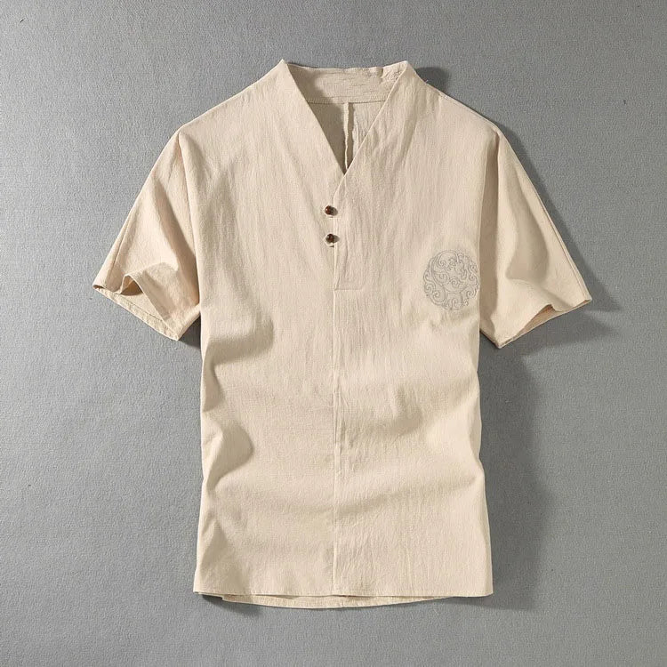 Men's Clothing Large Size New Summer Suit Linen t-shirt Fashion Male Set Size 8XL 9XL plus Two Pieces