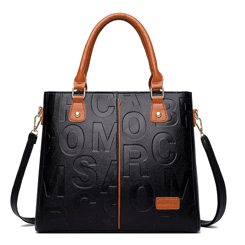 Luxury Designer PU Leather Casual Crossbody Bag for Women Ladies Large Capacity Travel Shoulder Handbag