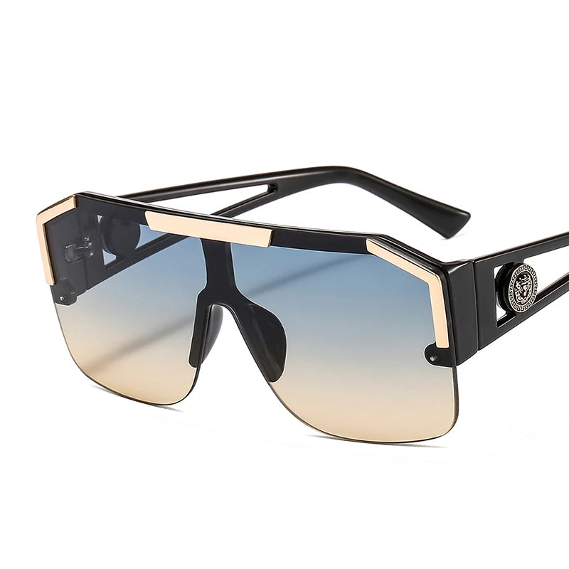 ZLY 2020 New Shield Sunglasses Men Women Fashion Color Lens Alloy Frame High Quality Rectangle Brand Designer Sunglasses UV400
