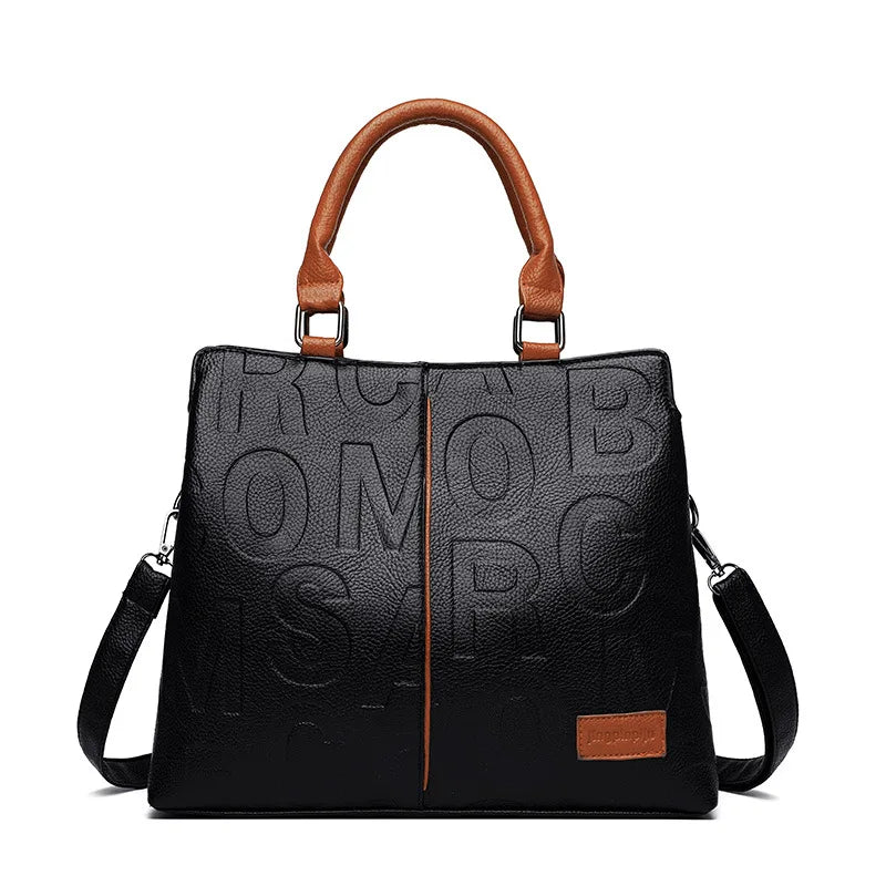 Luxury Designer PU Leather Casual Crossbody Bag for Women Ladies Large Capacity Travel Shoulder Handbag