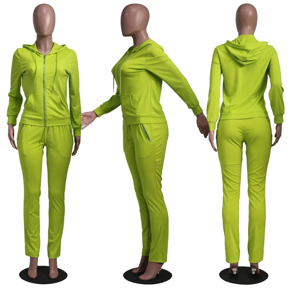 2 piece set women outfits tracksuit long sleeve sweatshirt pants two piece set fall clothes for women hooded outfits wholesale