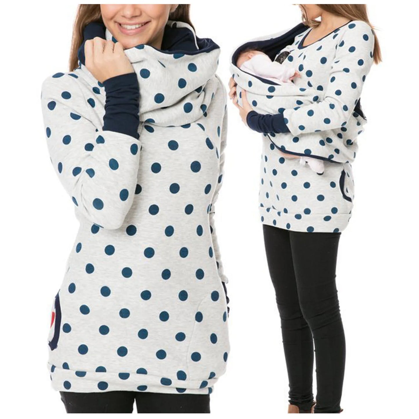 Maternity Nursing Hoodie Sweatshirt Winter Autumn Pregnancy Clothes Pregnant Women Breastfeeding Sweater Shirts Top