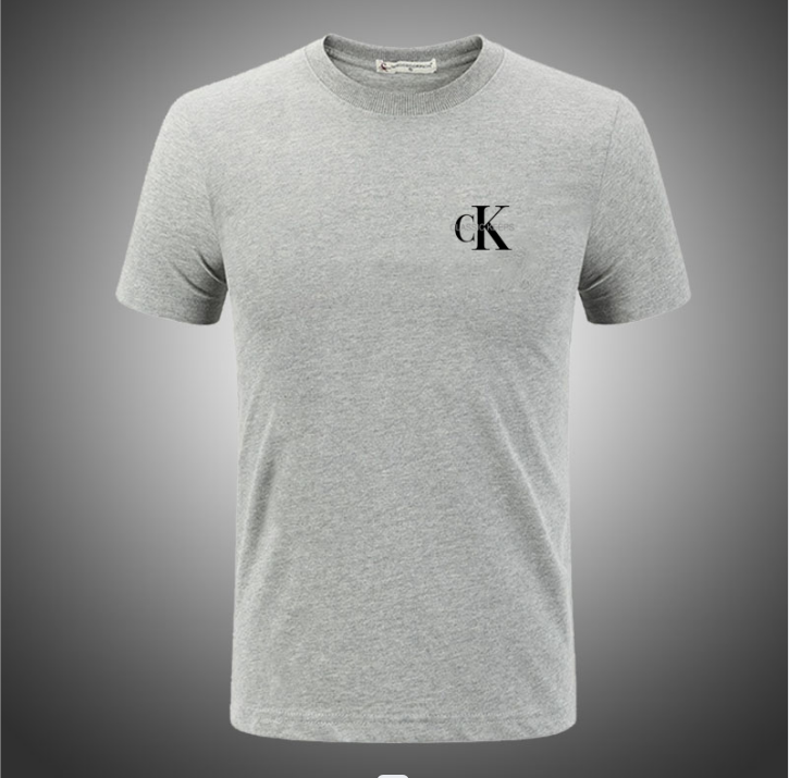 Summer New Arrival CK Men Casual Sports Suit Pure Cotton Short-Sleeved T-shirt Men's Breathable plus Size Shorts Shorts