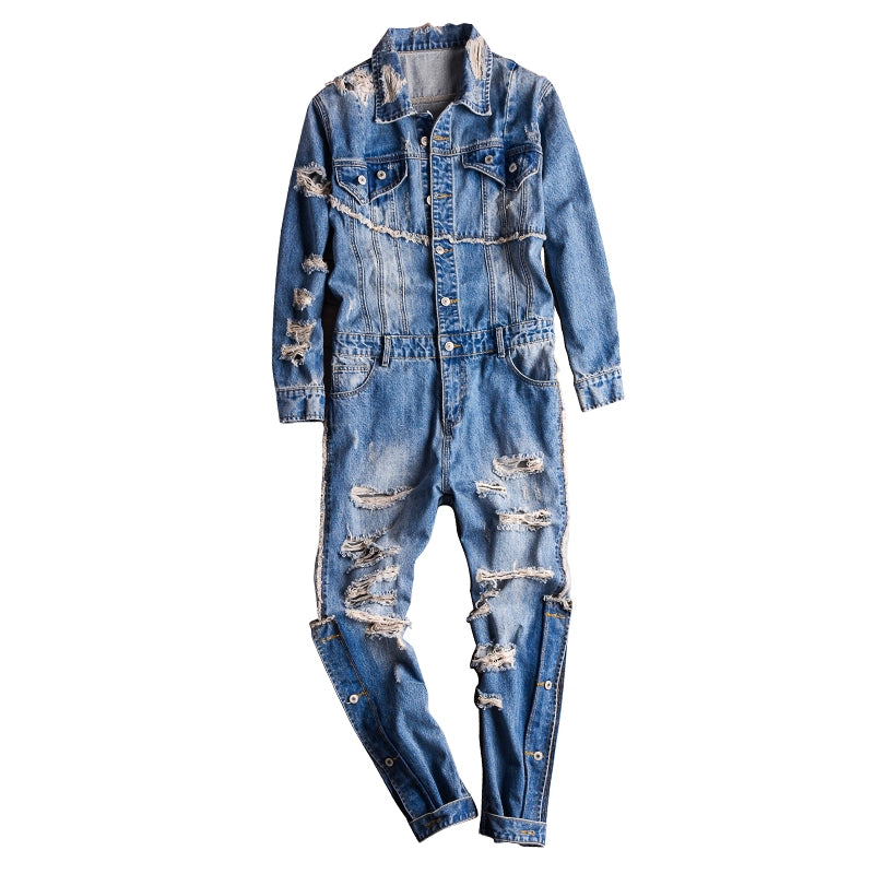 Ripped Andy Lau Jacket Scrape Performance Wear Jumpsuit