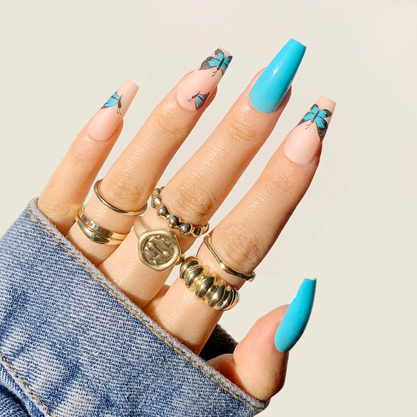 High-End Long Patch Finished Manicure