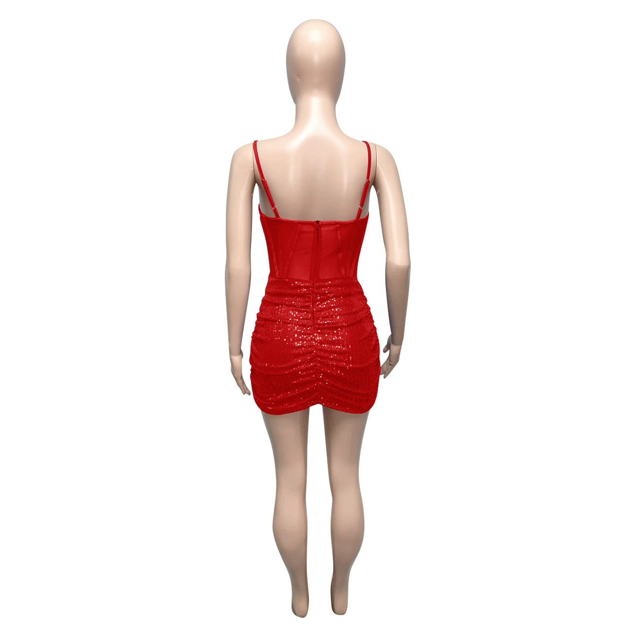 Elegant Red Mini Party Dress for Women Eye-Catching Short Length Perfect for Festive Occasions