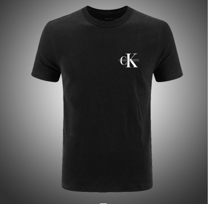 Summer New Arrival CK Men Casual Sports Suit Pure Cotton Short-Sleeved T-shirt Men's Breathable plus Size Shorts Shorts