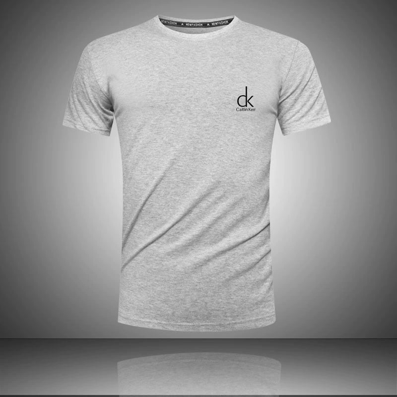 Summer New Arrival CK Men Casual Sports Suit Pure Cotton Short-Sleeved T-shirt Men's Breathable plus Size Shorts Shorts