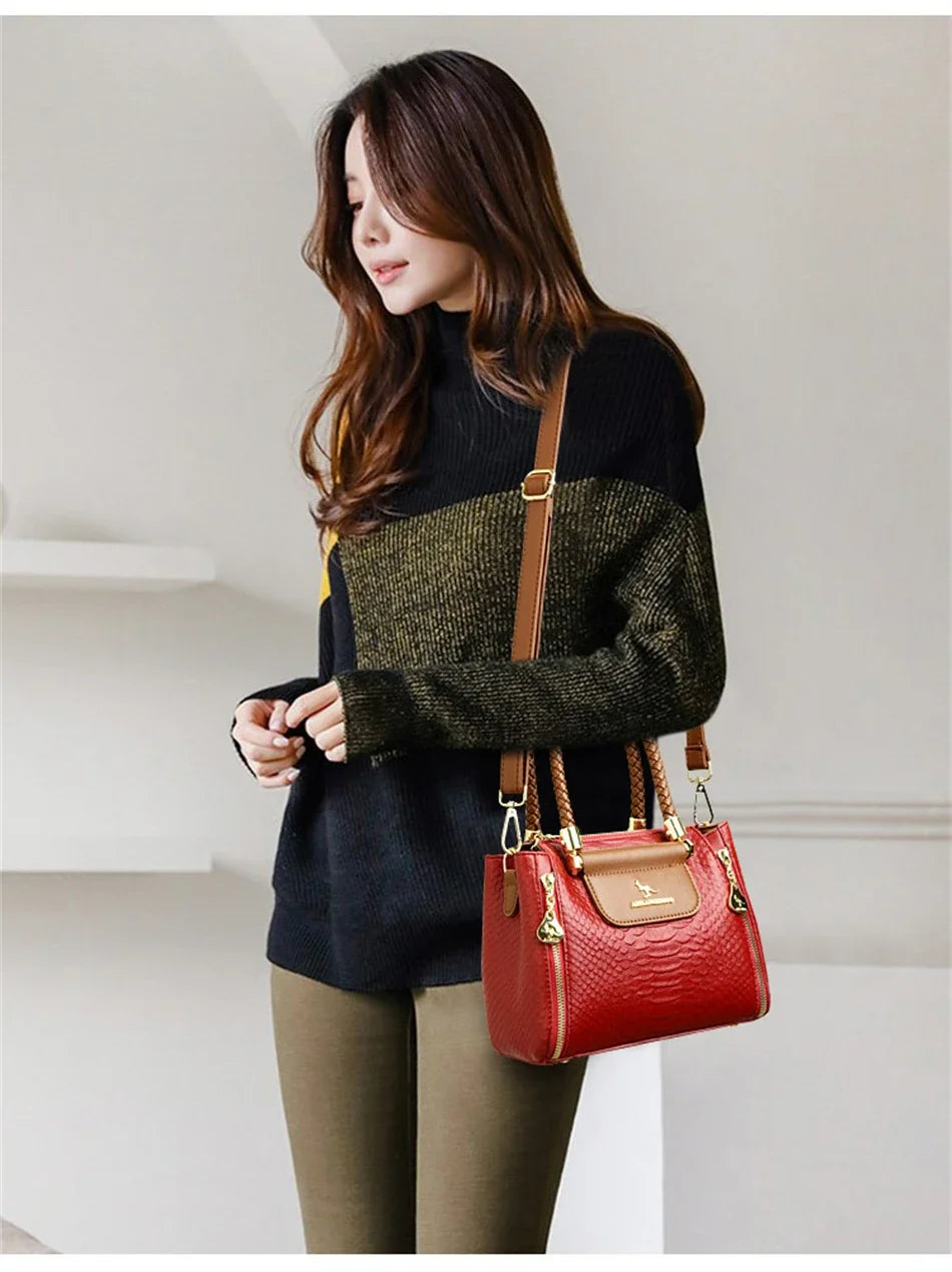 Fashion Crossbody Bags for Women Designer Ladies Purses and Handbags High-quality Soft Leather Women Shoulder Messenger Bags Sac