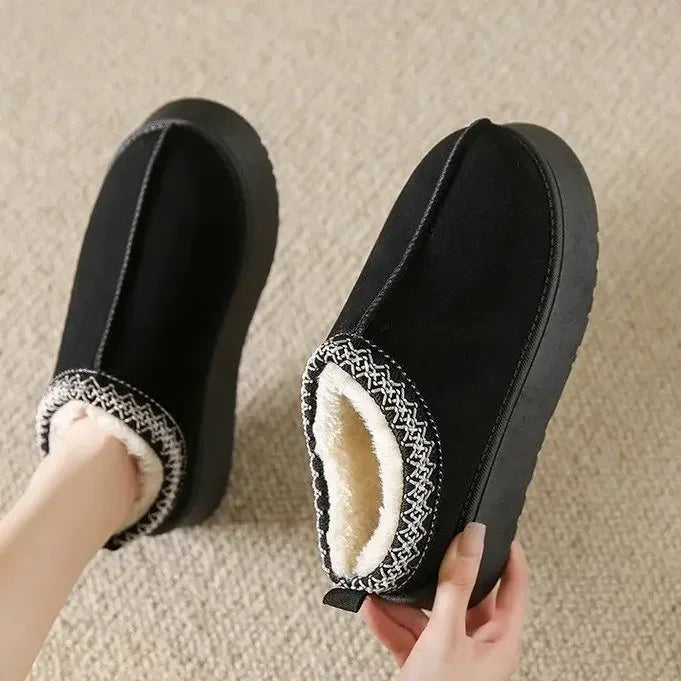 Women's Wool Slippers Warm Platform Wool Slipperswomen Slippers Women Sheepskin Slippers Women Shoes 2024